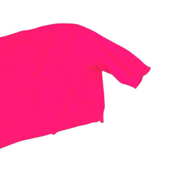 Perceptions Cropped Sweater - Bright Pink - Size 14 - Elbow Length Sleeves - Picture 7 of 8